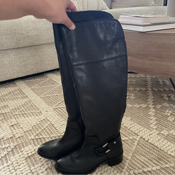 VINCE CAMUTO - Black Knee high LEATHER BOOTS - 6M - Picture 9 of 10